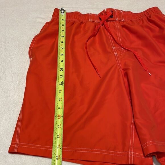 C9 by Champion- Swim Trunks- Neon Orange w/Pockets- Full Mesh Lining- Size Large - Picture 3 of 9